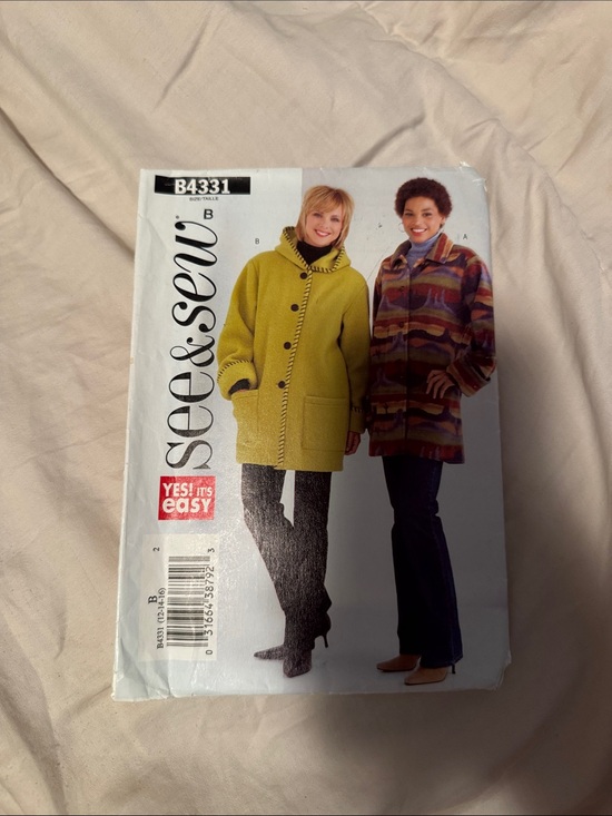Other - See & Sew Pattern B4331 Women's Coat Pattern - Green & Multicolor Options
